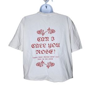 Can I Call You Rose Thee Sacred Souls Merch Cropped Tshirt Womens L White